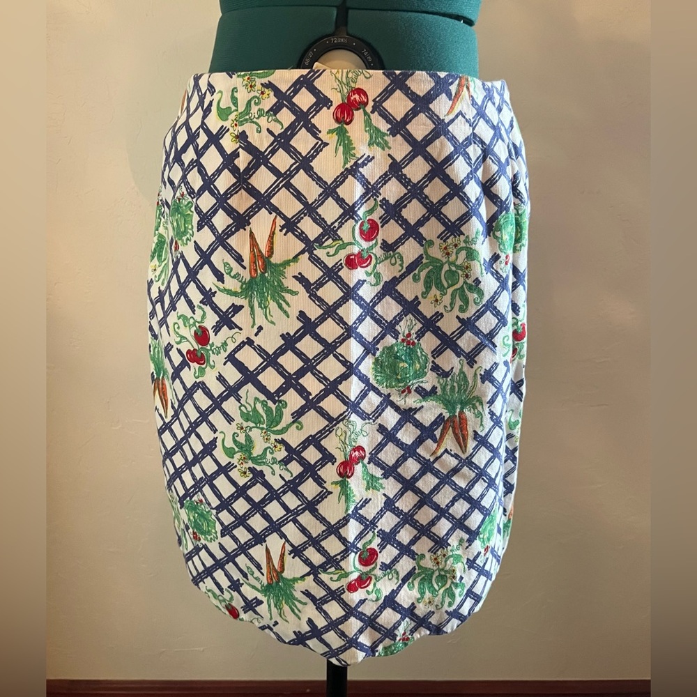 Lilly Pulitzer Vegetable Print Skirt Rare Print size 6